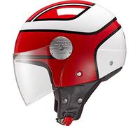 Givi HPS 10.7 Mini Jet Casque, Rouge Blanc Décor, Taille XS