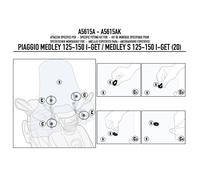 GIVI KIT FIXATION PARE BRISE PIAGGIO MEDLEY/S 125 (A5615A)