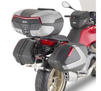Givi Support de sacoche latérale Moto Guzzi V100 Mandello 1000 2022-2023 V35/V37 Monokey Argenté