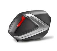 GIVI PAIRE DE VALISE MONOKEY 37L NOIR/ARGENT/ROUGE (V37N) - V37N - NOIR/ARGENT/ROUGE