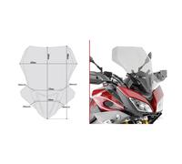 Givi Pare-brise D2122S pour Yamaha MT-09 Tracer (2015-2017) - Clair