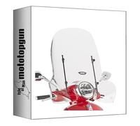 givi Pare-Brise incolore 104a + Support Compatible avec Piaggio Vespa LX 50-125-150 2005 2006 2007 2008 2009 2010 2011 2012 2013 2014 mototopgun 104a + a104a