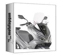givi Pare-Brise incolore 1129dt + Support Compatible avec Honda pcx 125 2018 2019 2020 mototopgun 1129dt + d1163kit