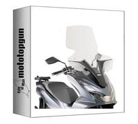 givi Pare-Brise incolore 1190dt + Support Compatible avec Honda pcx 125 2021 2022 2023 2024 mototopgun 1190dt + d1190kit
