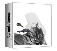 givi Pare-Brise incolore d5619st Compatible avec Piaggio mp3 hpe 400 Sport 2022 2023 2024 mototopgun d5619st