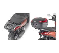 Givi Top case Monolock® Piaggio Beverly 300 Hpe 20 Fixation arrière Argenté