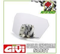 GIVI S180T Shield - SPOILER Universel Transparent Pour pour Bulles/Pare-Brise