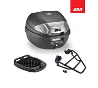 GIVI Set Coffre Noir 30LT E300NT2B + Plaque Honda Sh Mode 125 2023 2024