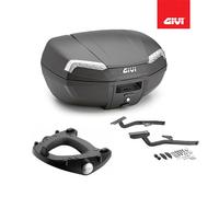 GIVI Set Coffre Noir E46NT + Supports Kawasaki Z 900 2017 2018 2019