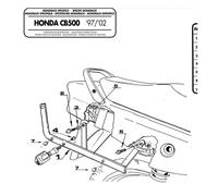 GIVI SUPPORT TOP CASE MONOKEY OU MONOLOCK HONDA CB 500 97 (250F)