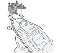 Givi Support Top Case Monokey ou Monolock Valise Honda CTX 700 N DCT (14 > 15)