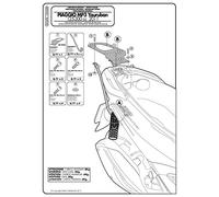 Givi Monokey Piaggio Mp3 Yourban 125/300&mp3 300 Hpe Top Case Rear Fitting Gris