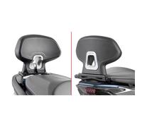 Givi Honda Forza 125 ABS, dossier du passager Noir/Argent Noir/Argent