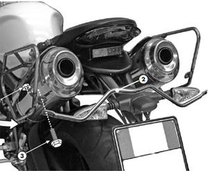 Givi TE Easylock, entretoises pour sacoche de selle