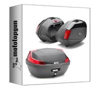 givi Top Case b47nml + valises laterales v35n Blade Noir 117 lt + Support Compatible avec Honda nc 750 x/dct 2014 2015 mototopgun b47nml + v35n + plx1111 + 1111fz + m5m