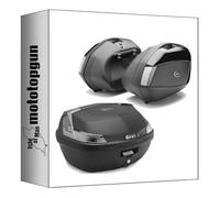givi Top Case b47ntml + valises laterales v35nt Blade Noir Tech 117 lt + Support Compatible avec Honda nx 500 2024 mototopgun b47ntml + v35nt + plx1171 + sr1171 + m5m
