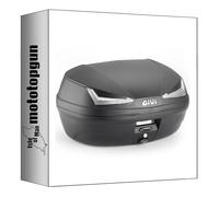 givi Top Case e455nt monolock Simply iv Noir Tech 45 lt + Support Compatible avec Piaggio mp3 350-400-500 Sport 2018 2019 2020 2021 mototopgun e455nt + sr5613 + m5m