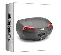 givi Top Case monolock Riviera Noir 46 lt pour Porte Paquet d'origine + Support Compatible avec Honda x-ADV 750 2021 2022 2023 2024 mototopgun e46n2 + sr1186 + m5m