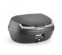 Givi E455NT Cabinet Simple IV Tech Noir catadioptères fumés 45 l avec Plaque Universelle