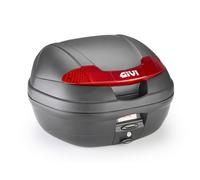 GIVI Top Case Noir Texturé Avec Réflecteurs Rouges Avec Plaque Et Kit Universel