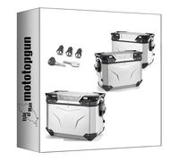 givi Top Case obkev42a + valises laterales obkev44al + obkevs33ar Trekker Outback Evo Smart Aluminium DX évidée 119 lt + Support Compatible avec Benelli TRK 702 x 2023 2024 mototopgun+ m5