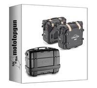 givi Top Case trk33b + sacoches cavalières grt720b Trekker Canyon Noir 83 lt + Support Compatible avec Honda CB 650 r 2024 mototopgun trk33b + grt720b + te1185 + sr1208 + m5