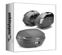 givi Top Case v45nt + valises laterales v35nt Arena Noir Tech 110 lt + Support Compatible avec Honda CB 500 x 2013 2014 2015 2016 mototopgun v45nt + v35nt + plx1121 + sr1171 + m5