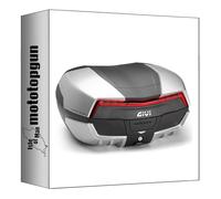 givi Top Case v58n monokey maxia 5 Argent 58 lt + Support Compatible avec Yamaha xsr700 2016 2017 2018 2019 2020 2021 mototopgun