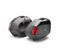 GIVI V35 Monokey Ensemble de boîtiers latéraux, noir/rouge, Taille 35 litres
