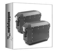 givi valises laterales ala36bpack2 monokey Trekker Alaska Aluminium Noir 72 lt + Support Compatible avec Honda XL 1000v Varadero/abs 2003 2004 2005 2006 mototopgun