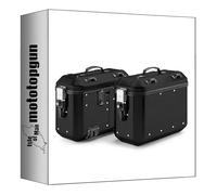 givi valises laterales dlmk36bpack2 monokey Trekker dolomiti Aluminium Noir 72 lt + Support Compatible avec Royal Enfield Interceptor 650 2019 2020 2021 2022 2023 2024 mototopgun