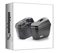 givi valises laterales e22n monokey Noir 44 lt + Support Compatible avec voge valico 900 dsx 2024 mototopgun e22n + plo9260mk
