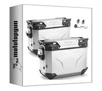 givi valises laterales monokey cam-Side Trekker Outback Evo Smart Aluminium + Serrure 74 lt pour Porte Paquet d'origine + Support Compatible avec Honda crf 1100 l Africa Twin 2023 mototopgun