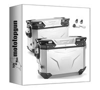 givi valises laterales obkev37aal + obkevs33aar monokey cam-Side Trekker Outback Evo Smart Aluminium anodisé + Serrure 70 lt mototopgun obkev37aal + obkevs33aar + slr103