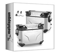 givi valises laterales obkev44al + obkevs33ar monokey cam-Side Trekker Outback Evo Smart Aluminium + Serrure 77 lt + Support Compatible avec Suzuki v-Strom 1050 / XT/se 2023 2024 mototopgun