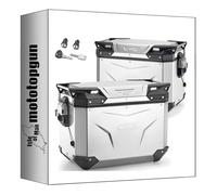 givi valises laterales obkev48al + obkev48ar monokey cam-Side Trekker Outback Evo Smart Aluminium + Serrure 96 lt + Support Compatible avec Yamaha Tracer 900 / GT 2018 2019 2020 mototopgun