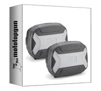 givi valises laterales trk35bnpack2 monokey Trekker Lite Grigio 70 lt + Support Compatible avec Royal Enfield Interceptor 650 2019 2020 2021 2022 2023 2024 mototopgun