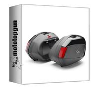 givi valises laterales v35n monokey Side Noir 70 lt + Support Compatible avec Honda vfr 800 VTEC 2002 2003 2004 2005 2006 2007 2008 2009 2010 2011 mototopgun v35n + plx166