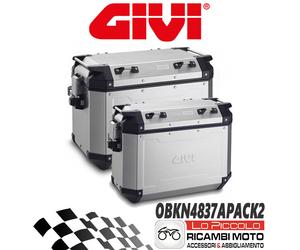 GIVI Valises Trekker Outback OBKN4837APACK2 48LT+37LT Aluminium