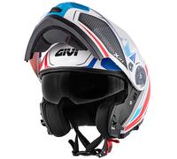 GIVI X.21 Challenger Shiver Casque rabattable, Noir/titane/jaune mat, Taille XS