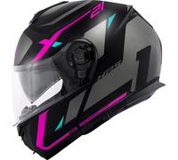 Givi X.21 Evo Number, casque rabattable M (58) Mat Noir/Gris/Fuchsia Mat Noir/Gris/Fuchsia