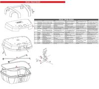 GIVI ZTRK52CBM Couvercle TRK52B Monté