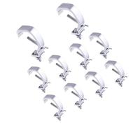 GIVIHGETI Lot de 10 pinces pour éclairage de scène 30-52 mm - Crochet en acier - Pince en C robuste - Pour éclairage DJ, lumières de scène - Argenté