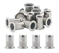 GIVIHGETI Lot de 80 écrous à riveter M4 en acier inoxydable - Rivets filetés - Écrous à rivets aveugles pour plaques métalliques et en plastique