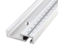 GIVIHGETI Rail à onglet à rainure en T avec graduation, 45 type 800 mm, rail de guidage en T en aluminium, pour bricolage, travail du bois, scie circulaire de table, établi