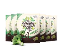 Giving Tree Lot de 6 chips végétariennes frites sous vide - Croustilles nutritionnelles végétaliennes, sans gluten (brocoli, 36 g)