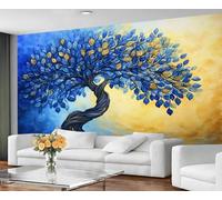 GIVLWF Grand papier peint et décoration d'intérieur, arbre de vie pour salon, chambre à coucher, papier peint abstrait, non autocollant, peintures murales pour murs