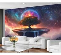 GIVLWF Papier peint arbre de vie et peinture murale, papier peint arbre fantastique pour salon, papier peint mystérieux pour chambre à coucher, peintures murales et décoration de chambre - Non adhésif