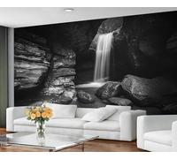 GIVLWF Papier peint autocollant - Papier peint paysage cascade pour salon, grotte, chambre à coucher, papier peint mural paysage naturel et décoration d'intérieur, décoller et coller