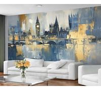 GIVLWF Papier peint autocollant - Papier peint paysage urbain pour salon, chambre à coucher de Londres, peinture murale abstraite et décoration d'intérieur, décoller et coller